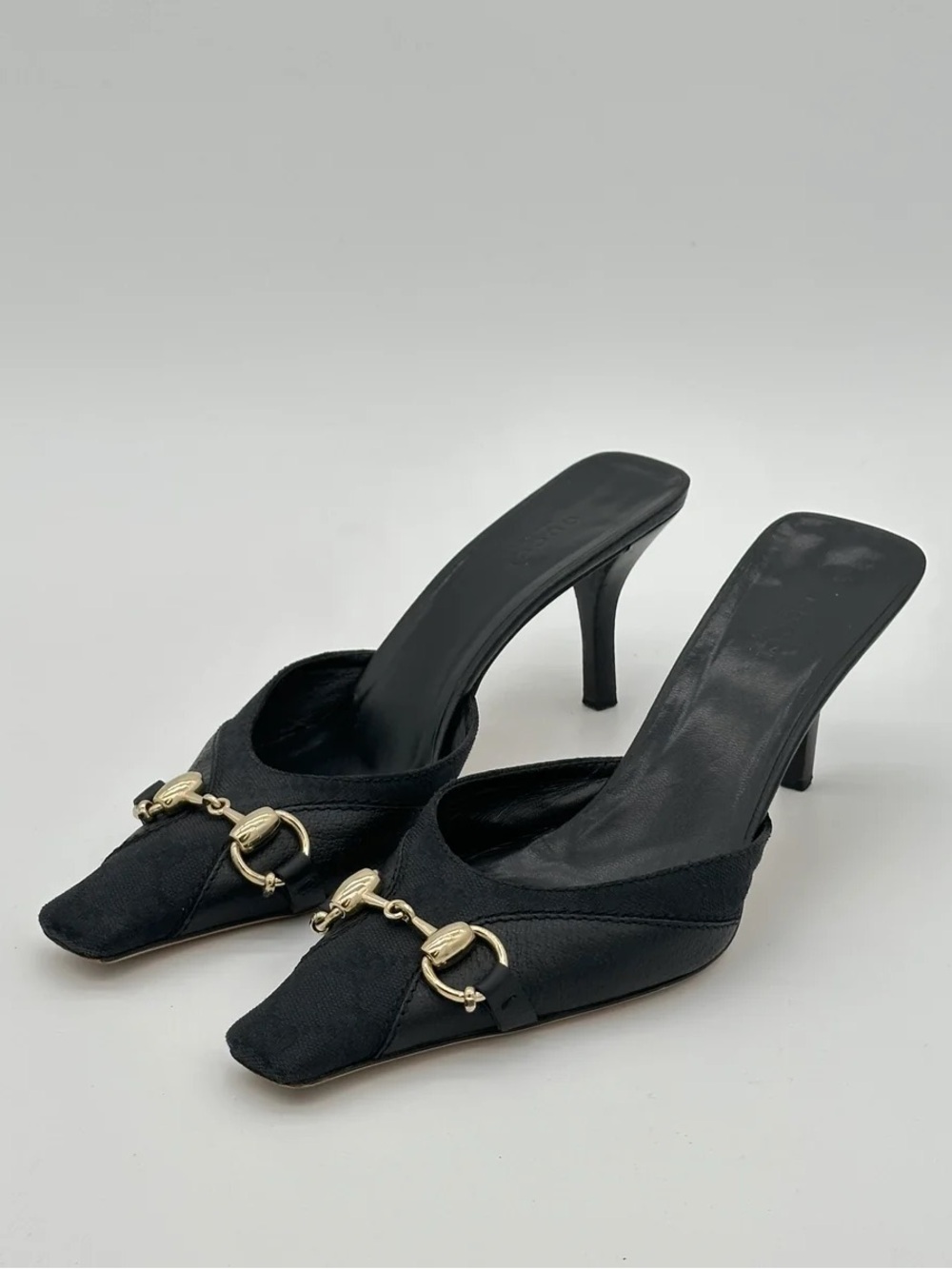 Gucci Horsebit Black Chain Detail Mules